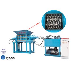 Double Shaft Steel Shredder Machine Material Small Movable Ds Series