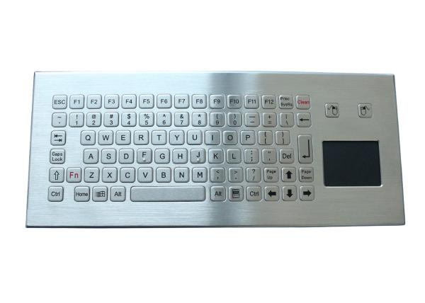 IP68 Desktop Keyboard With Touchpad Vandal Proof Stainless Steel Industrial