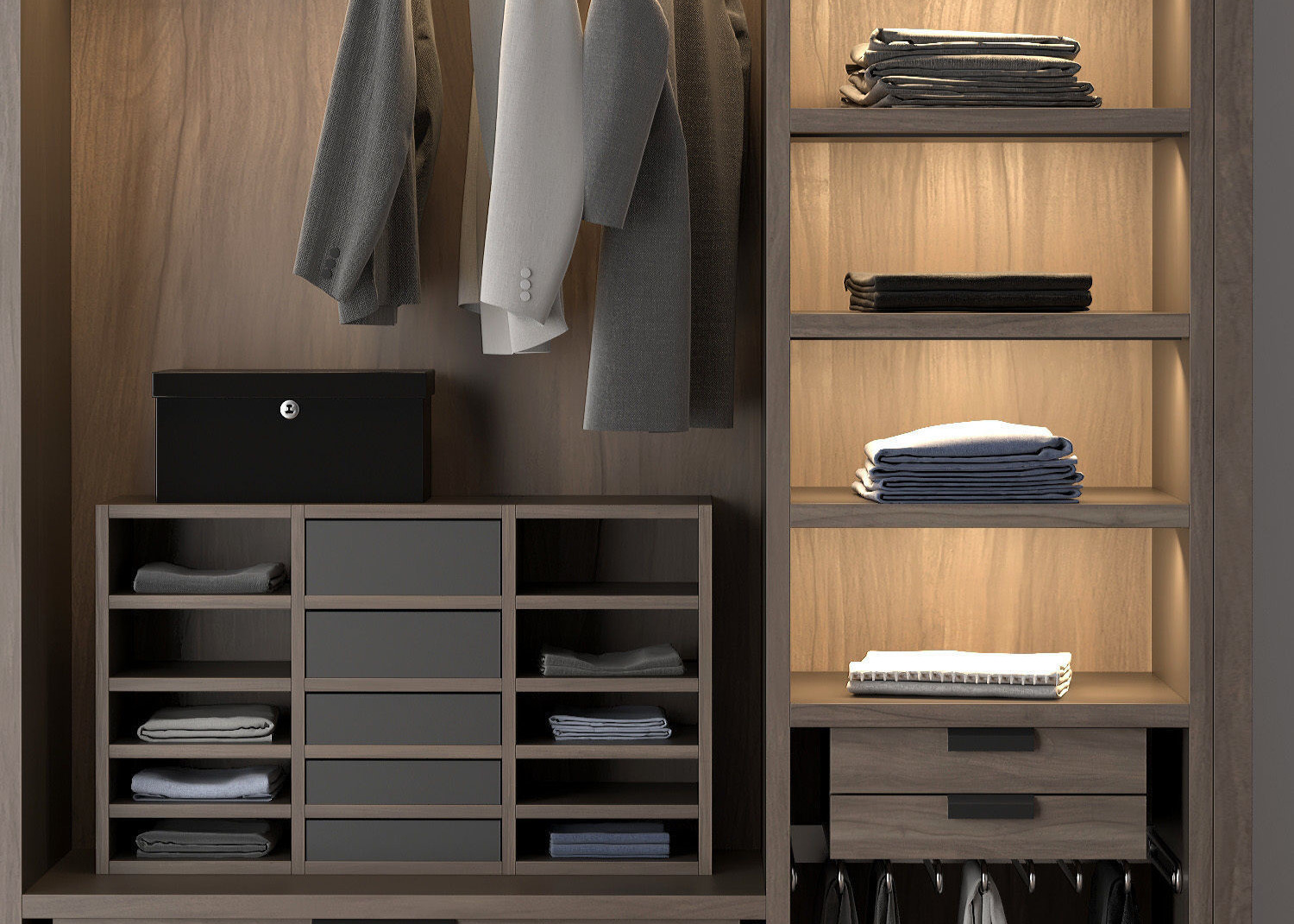 20MM Bedroom Design With Walk In Closet 4 Door Wardrobe With Drawers SGS
