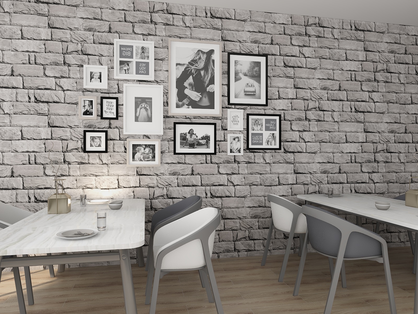 3D Slate Stone Brick Effect Wallpaper PVC 3D Brick Wallpaper For Walls