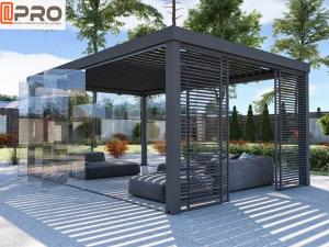 China Metal Louver Electric Modern Aluminum Pergola For Residential on sale