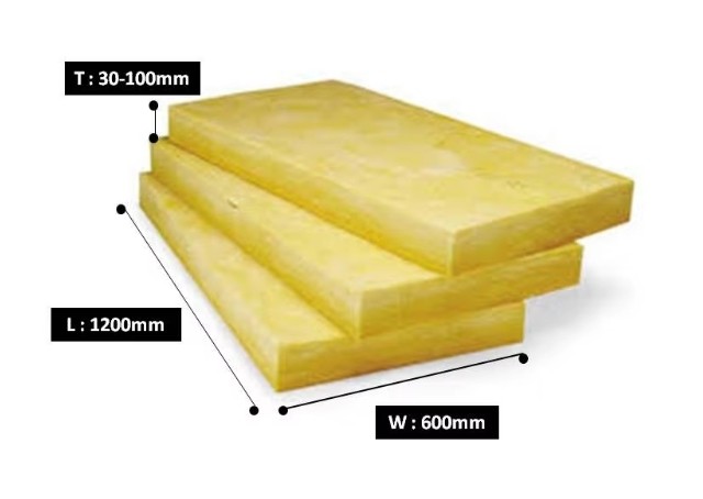 Retardant Fiberglass Insulation Glasswool Board 50mm Fireproof For Construction