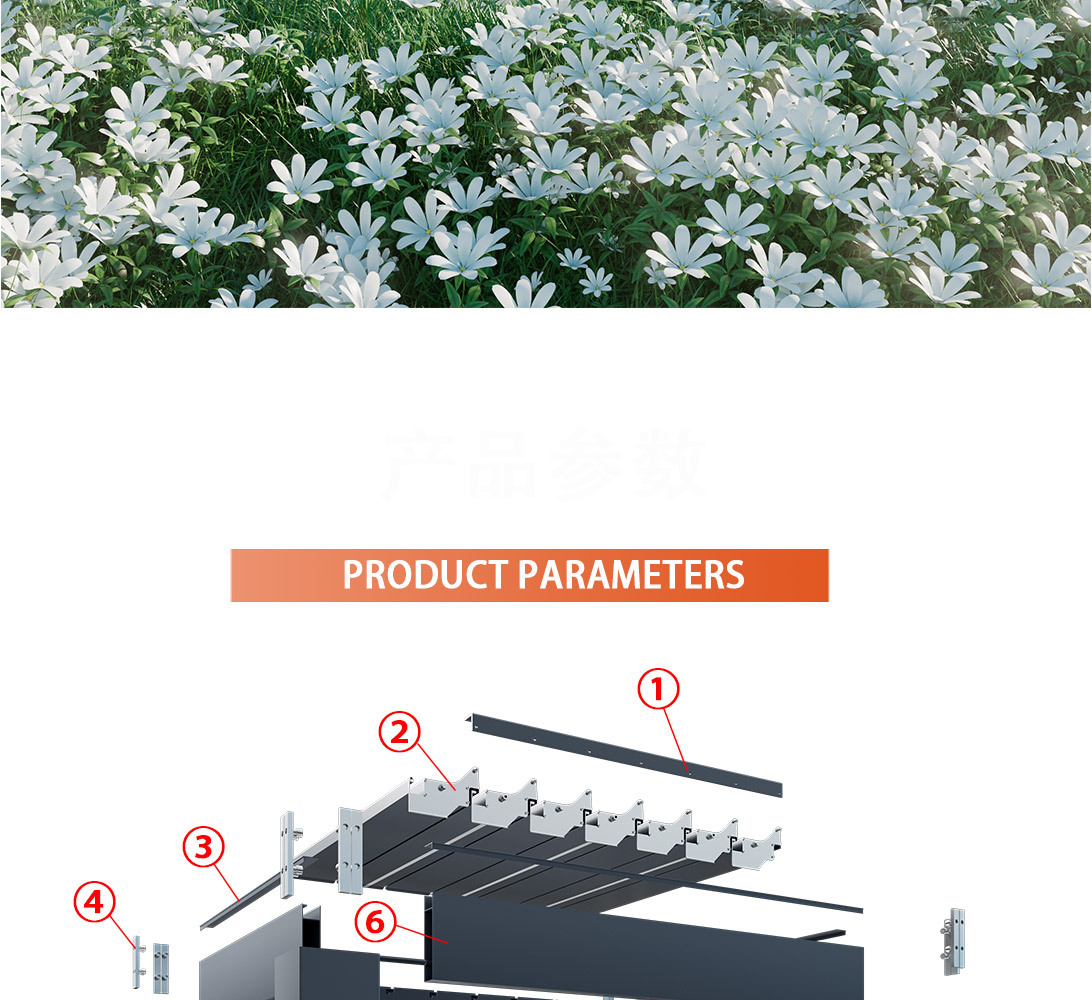 Intelligent outdoor aluminum alloy electric louver gazebo courtyard garden courtyard Home pavilion Outdoor sun room