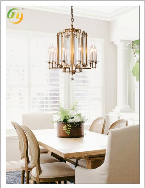 JYLIGHTING Modern Vintage Luxury Metal Crystal Chandelier Large Glass Home Hotel