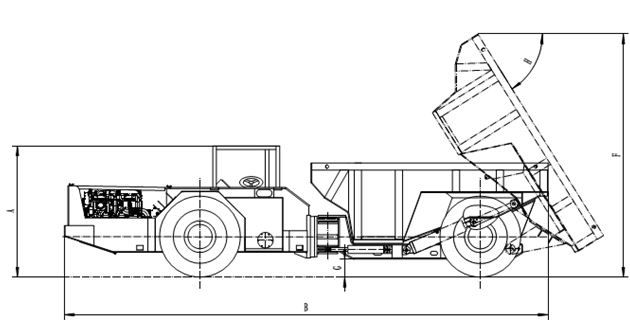 Durable DANA Large Dump Truck 7580mm * 2030mm * 2580mm Size 15T Capacity For Ming 0