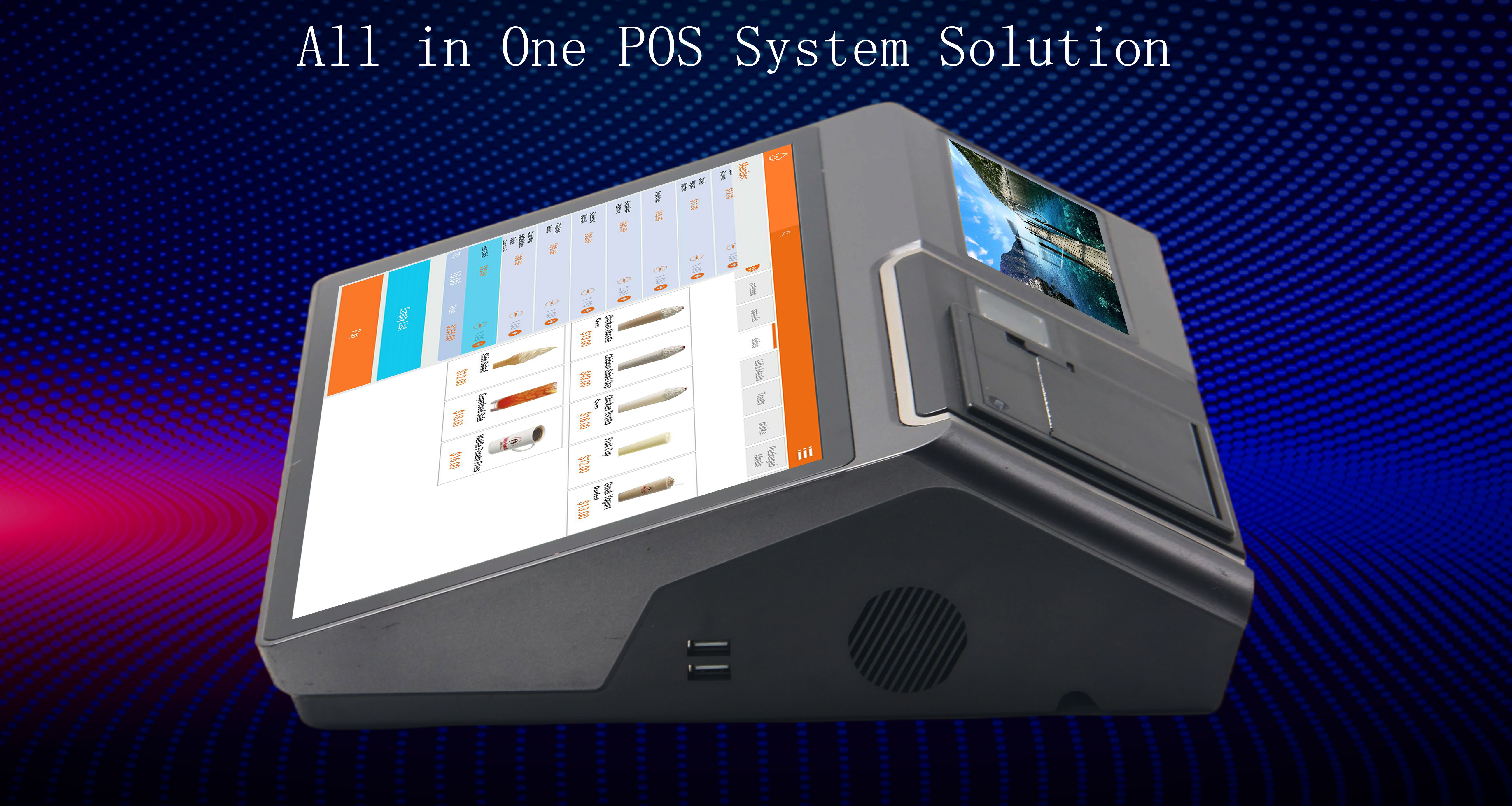 SDK Function All-In-One Touch Screen Credit Card Pos Terminal for Restaurant Supermarket