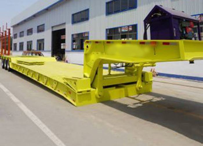 150tons Detachable Gooseneck Forklifts Transport Truck Low-Bed Trailer