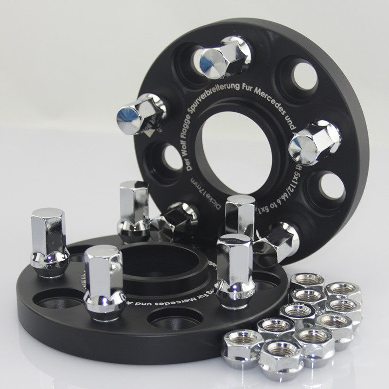 5x112/66.6 To 5x114.3/60.0 Billet Hub Centric Wheel Spacers Adapter For Mercedes & Audi Bolt-On To Nut-On