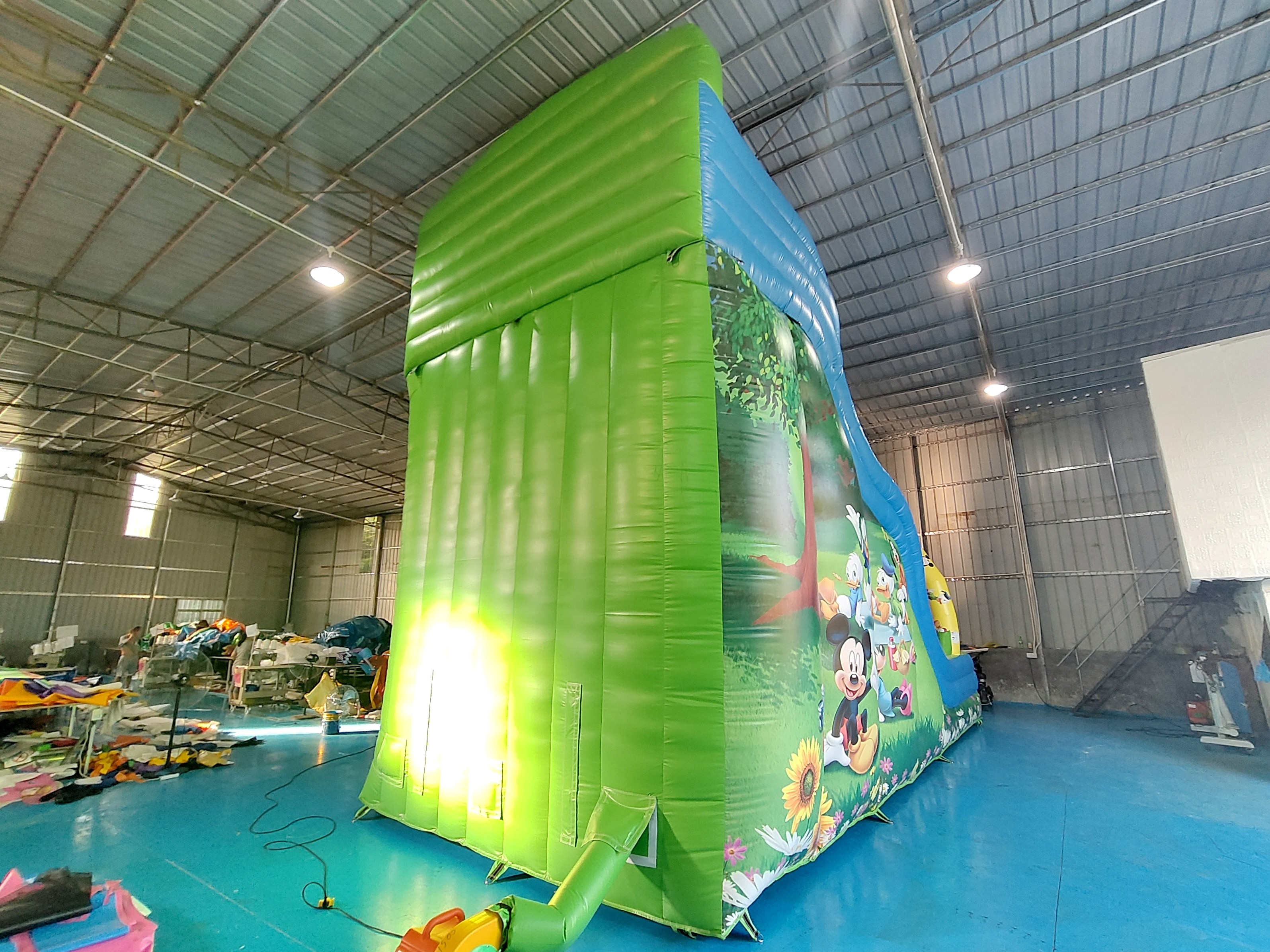 Commercial Outdoor Inflatable Dry Slide Castle Disney Micky Mouse Cartoon Party Inflatable Dry Slide For Kids And Adults