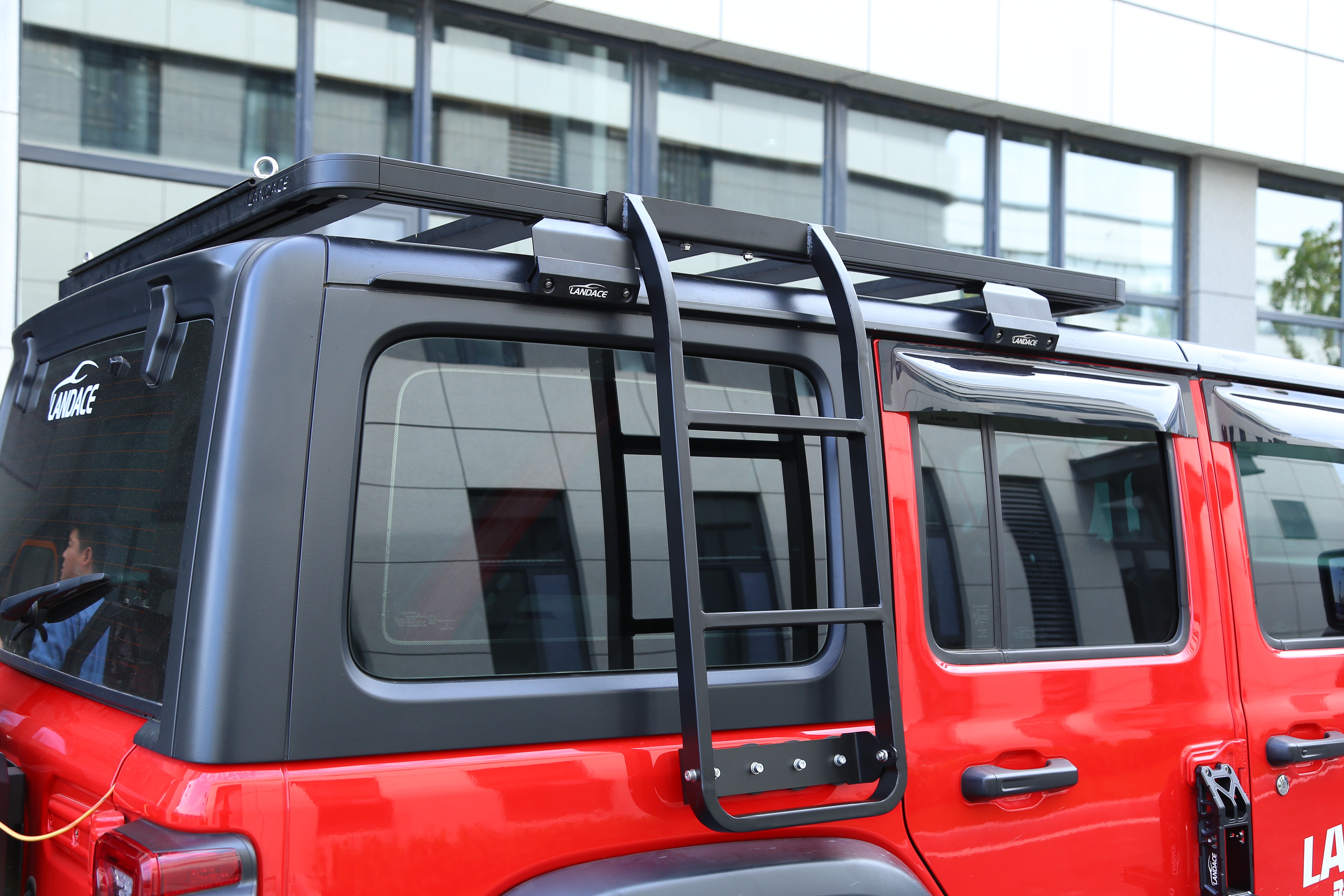 4x4 Vehicle Exterior Accessories Black Side Roof Access Ladder for 18-23 Wrangler Rubicon Jeep