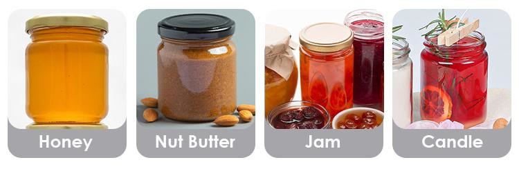 Low Moq 100Ml 150Ml 200Ml Empty Honey Glass Jars With Gold Lids With Lids