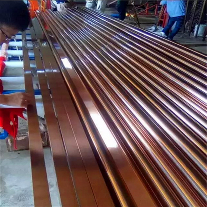 Gold Stainless Steel Pipe Tube Hairline Finish 201 304 316 For Handrail Balustrade Ceiling Decoration