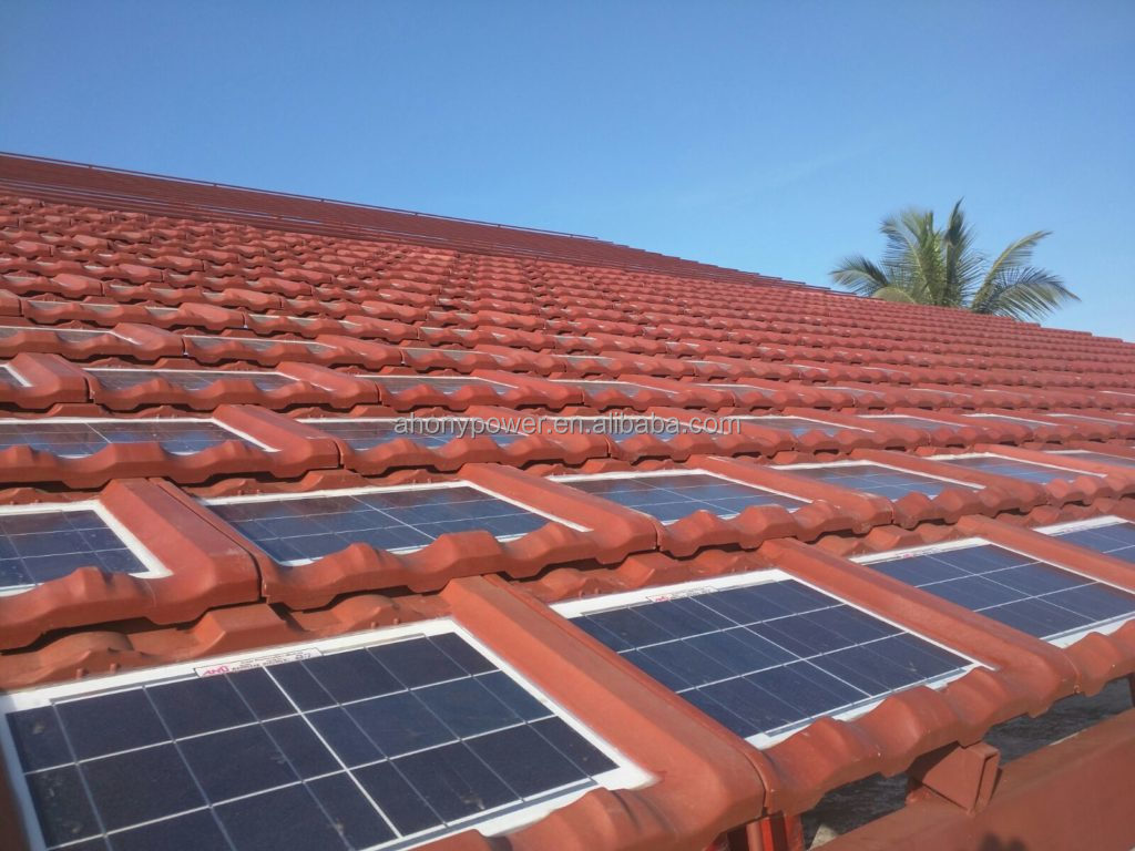 OEM car home villa house Solar Power Roof Shingles solar tiles energy for sustainable photovoltaic on off grid power