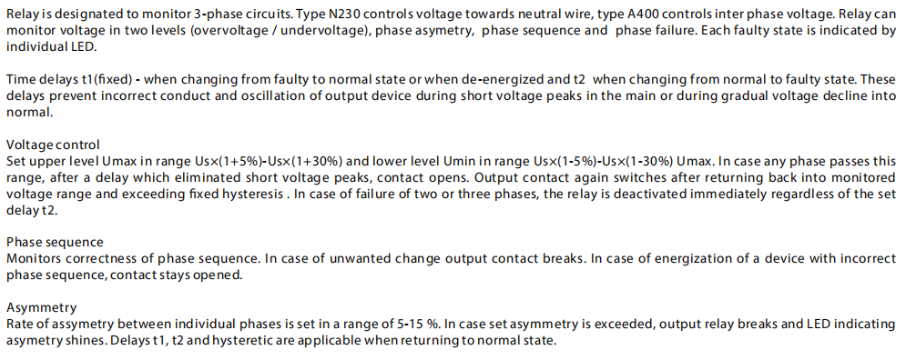 DV2-09 Protective 3 phase Voltage Monitoring Relay Under Over Voltage Detector Relay