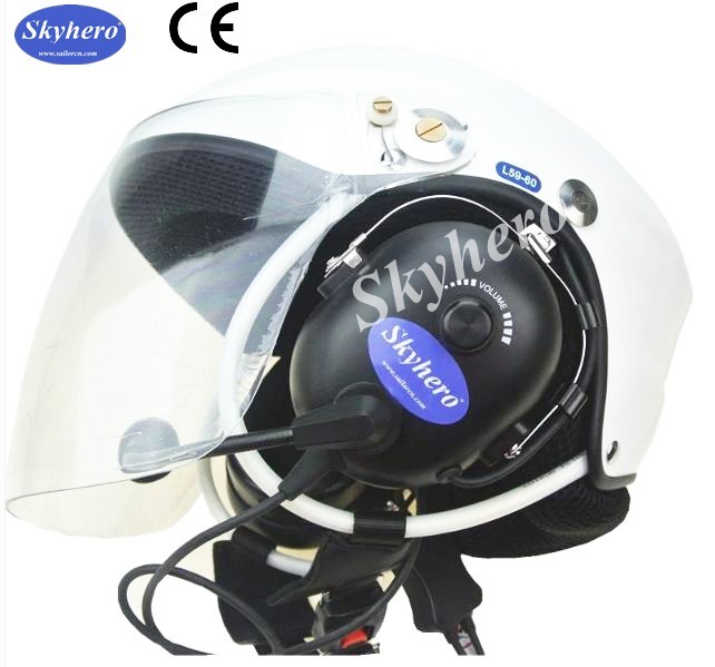 CE certificated Aviation helmet high quality aircraft helmet black color flight helmet 4 size