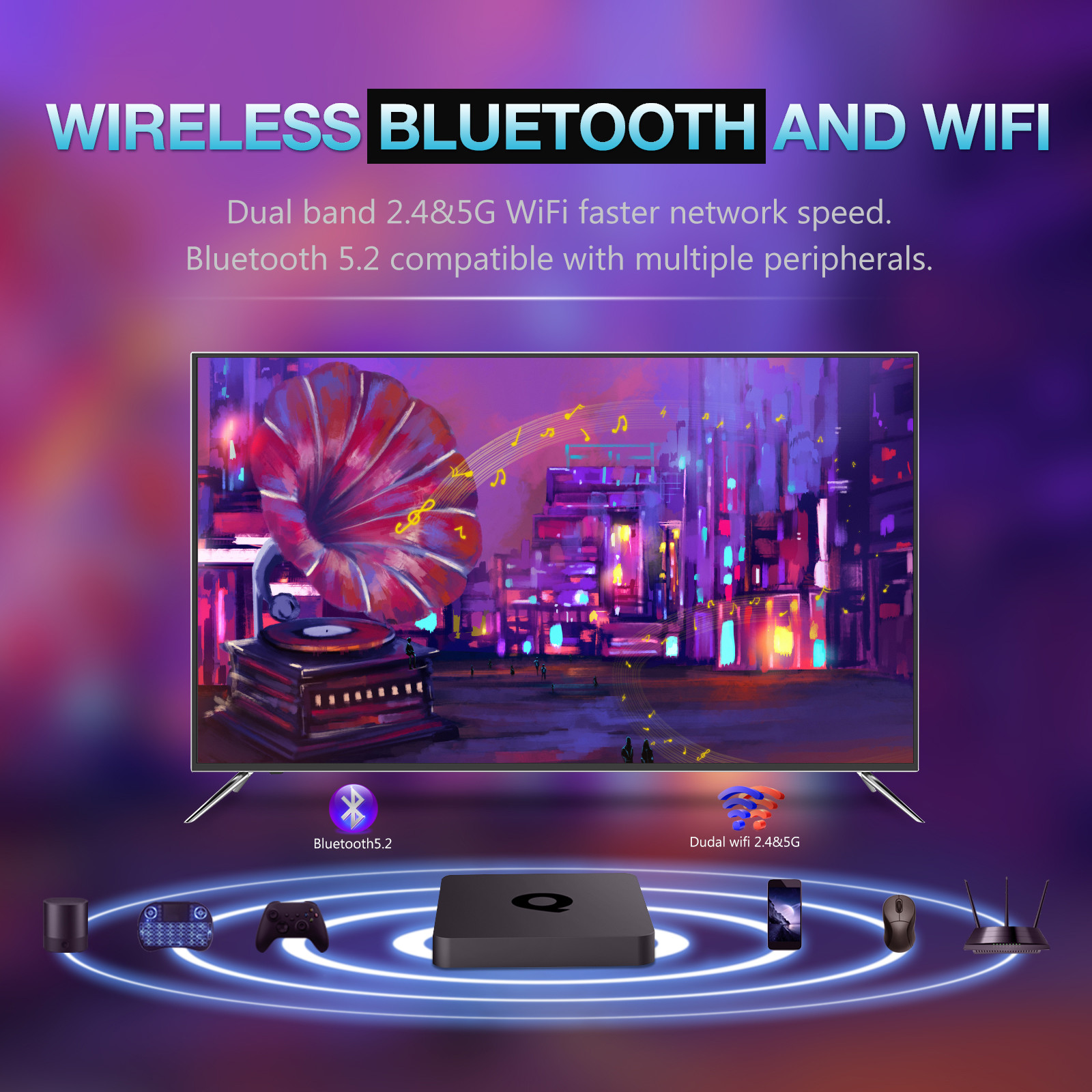 OEM North American IPTV Wifi 4k 2GB 16GB Smart TV Set Top Box