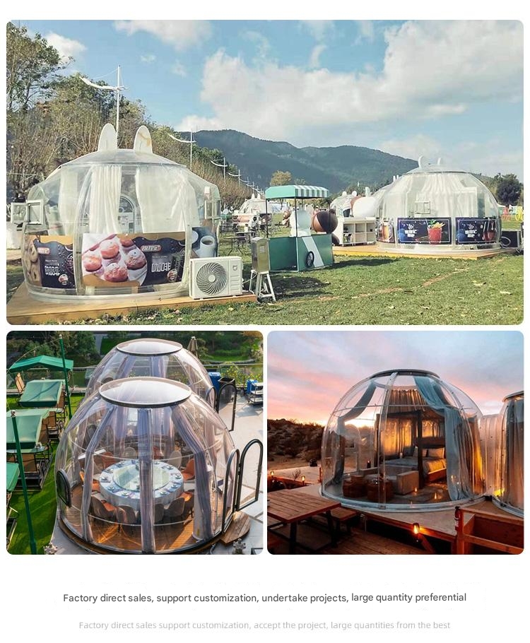 PC Outdoor Bubble House Combination for Camping Hotel Homestay Bar and Transparent Yurt Tent