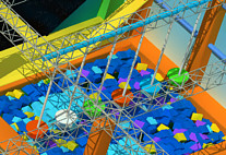 Professional Trampoline Park Equipment Rectangle Bungee For Children Adults