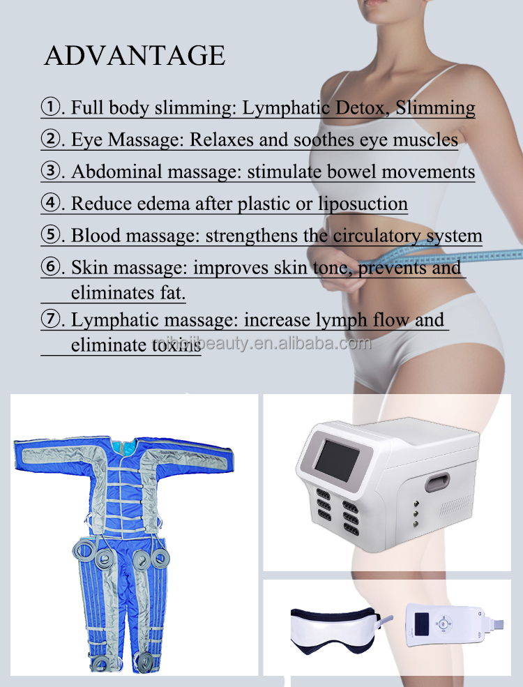 360mmHg Full Body Infrared Pressotherapy Machine 400W Power Consumption