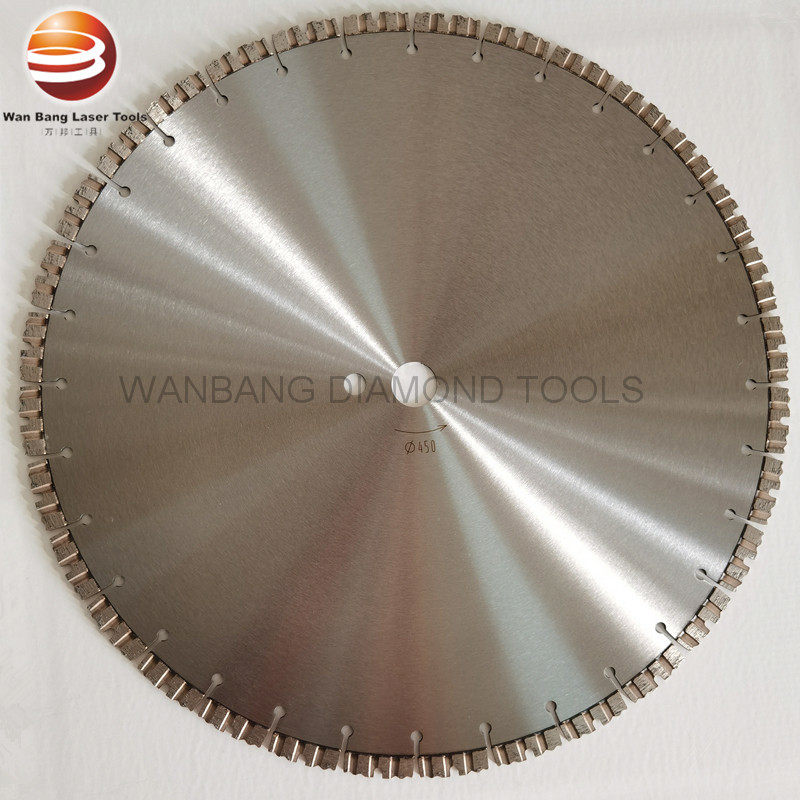 Turbo Segments 450mm Laser Welded Saw Blades For Reinforced Concrete