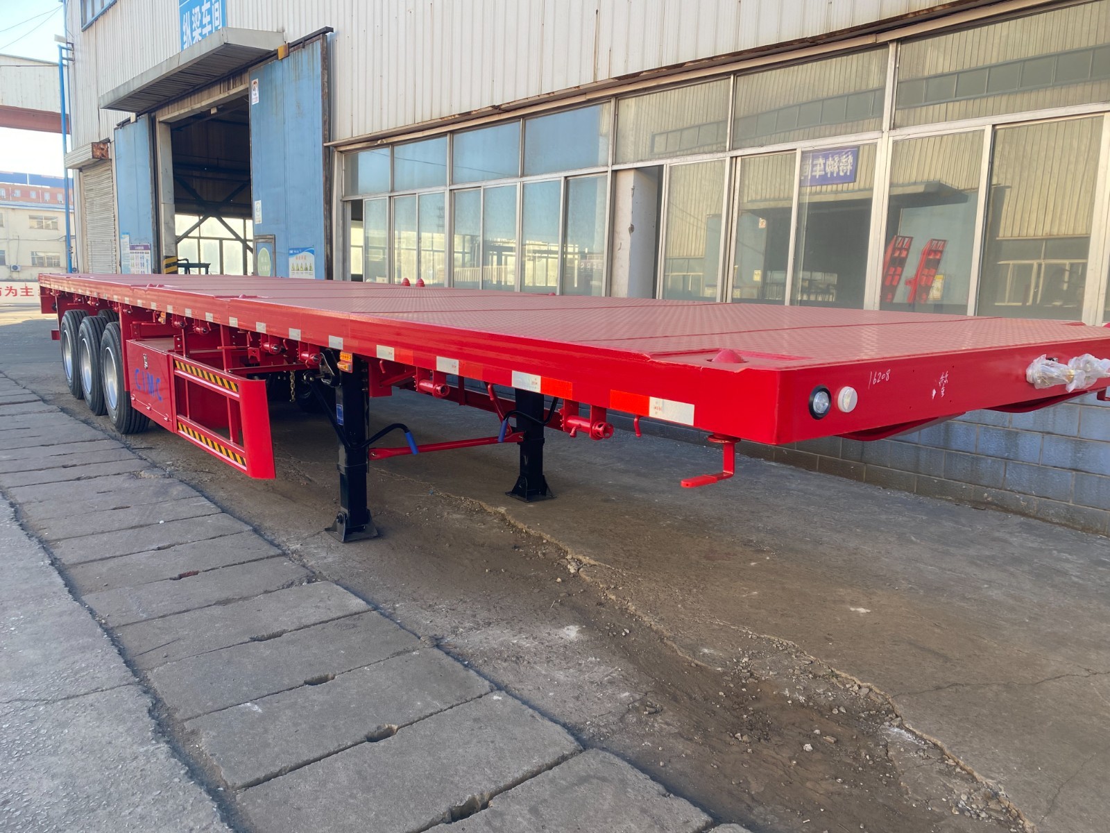 CIMC New 3-Axle Flatbed Skeleton Semi-Trailer Steel Container Truck With Wabco Brake System
