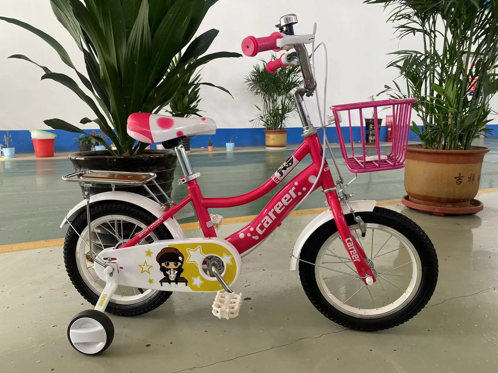 Hot selling children gift girls carbon steel bicycle 12 16 20 inch pink bicycle bike for girls