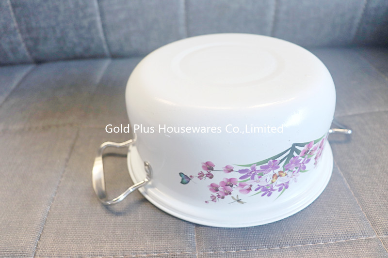 Cookingware set white soup pot kitchen cookware with metal steel lid wholesale stainless steel orchid pot cooking pot