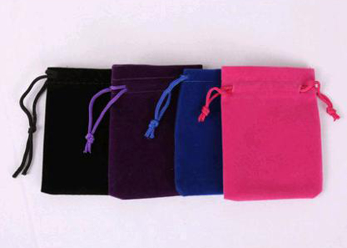 Fashional Velvet Drawstring Purse Black Material Recyclable First - rate