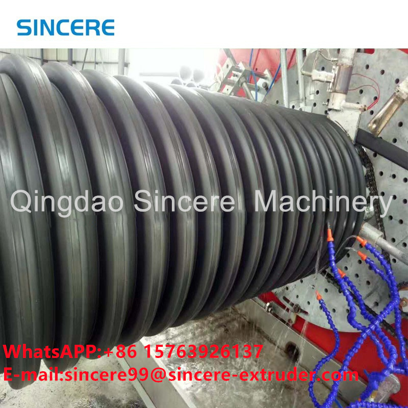 Ribbed Spiral HDPE pVC conduit Corrugated Pipe Extrusion Line Manufacturing Machine