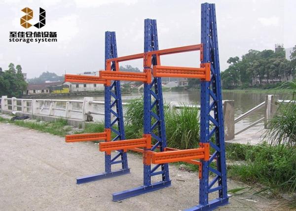 Cantilever Lumber Rack , Metal Cantilever Rack Heavy Duty Cantilever Shelving