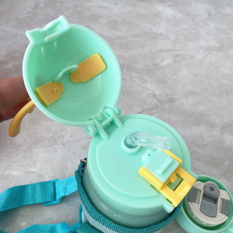 OEM/ODM Acceptable 500ml/16oz Kids Water Bottle With Straw Thermos BPA Free Vacuum Insulated Leak-Proof Perfect For Girls/Boys Sports