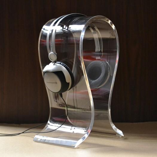Wholesale Clear Acrylic Headset Display, Acrylic Headphone Stand, Acrylic
