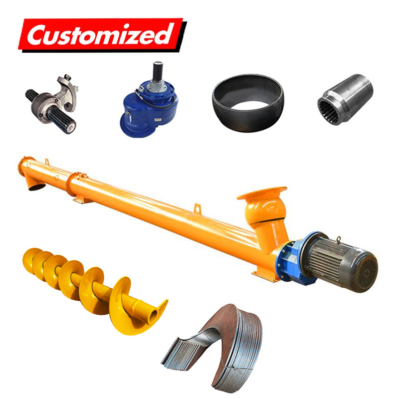 Easy Operation Screw Conveyor Heavy Duty Screw Conveyor Industrial Grade Carbon Steel Conveying Capacity 5-200t/h Customization Supported
