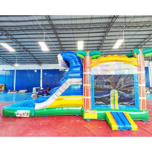 OEM Inflatable Bounce House Slide Combo Palm Tree Bouncy Castle