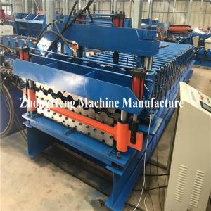 Double Deck Glazed Tile Roll Forming Machine With Hydraulic Motor Control 25m/Min