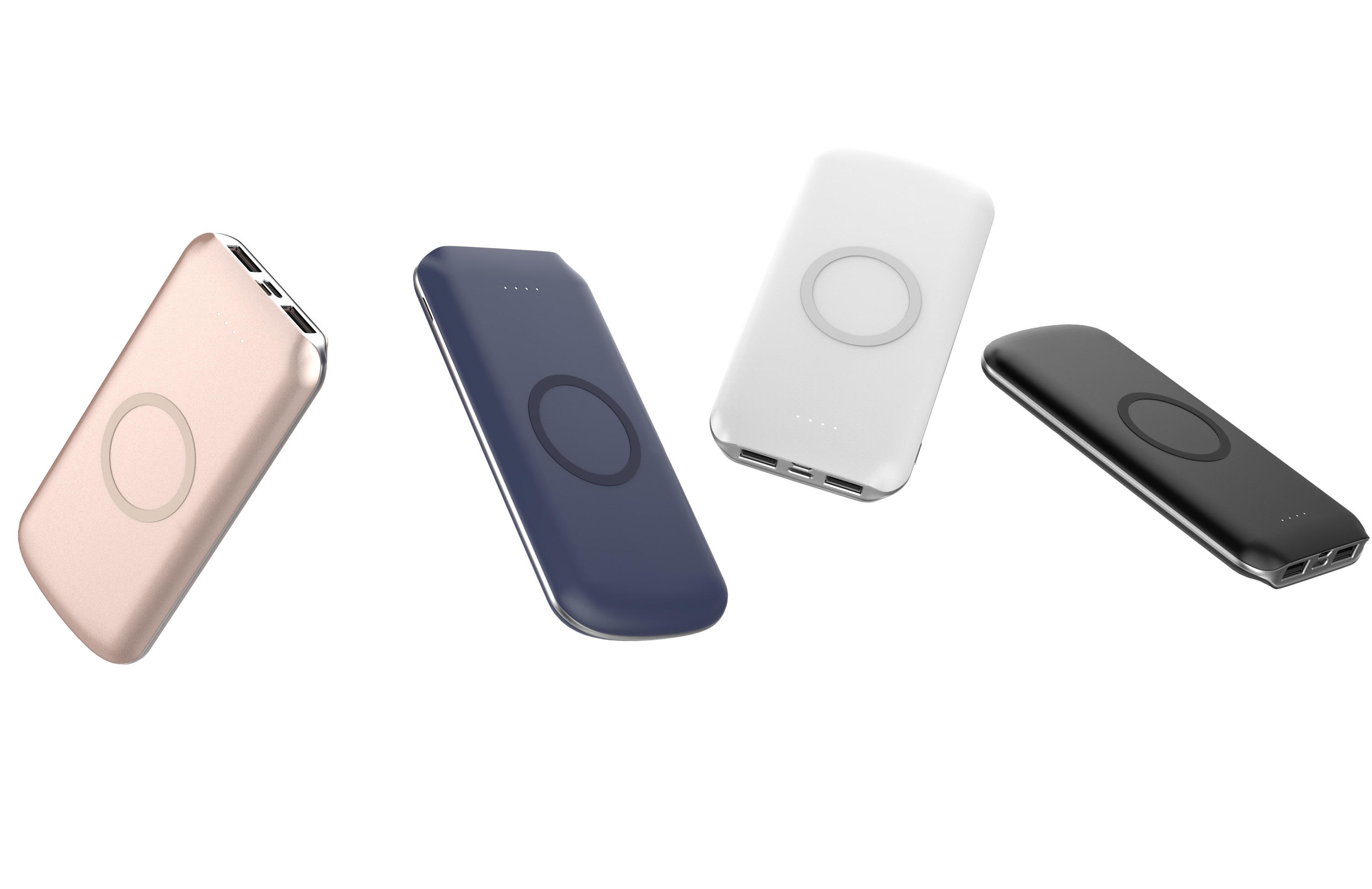 WIRELESS POWERBANK Qi Power Bank,Portable Power Bank Charger QI Wireless Charge 2 INPUT 2 OUTPUT+WIRELESS CHARGER