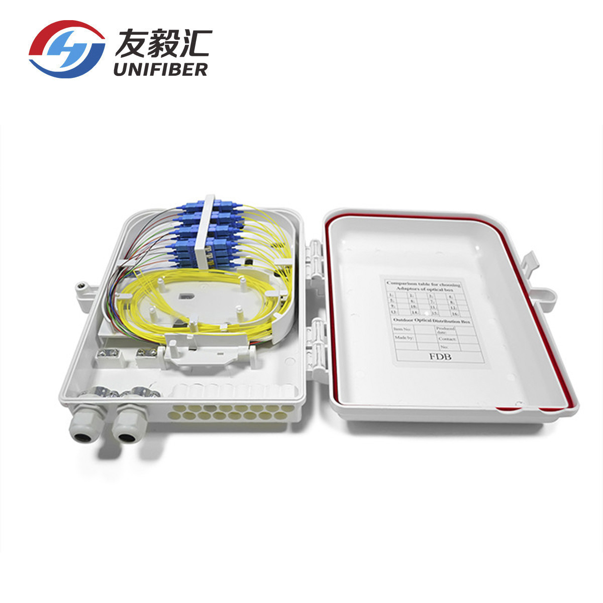 16 Ports ABS FTTH FTTX Fiber Optic Termination Box