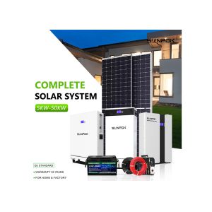 China 20Kw 10Kw 5Kw On Grid Hybrid Solar System Complete Home Solar Panel Power Mounting System Off Grid Solar Energy System on sale