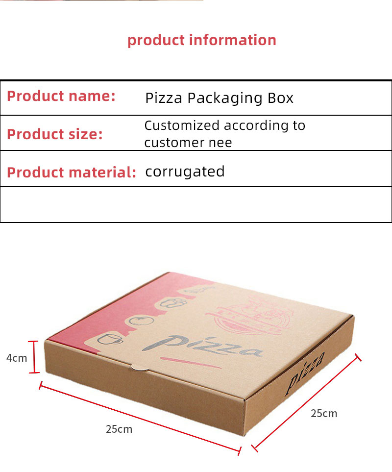 ODM Reusable Empty 18x18 Pizza Box Corrugated Paper Silkscreen print