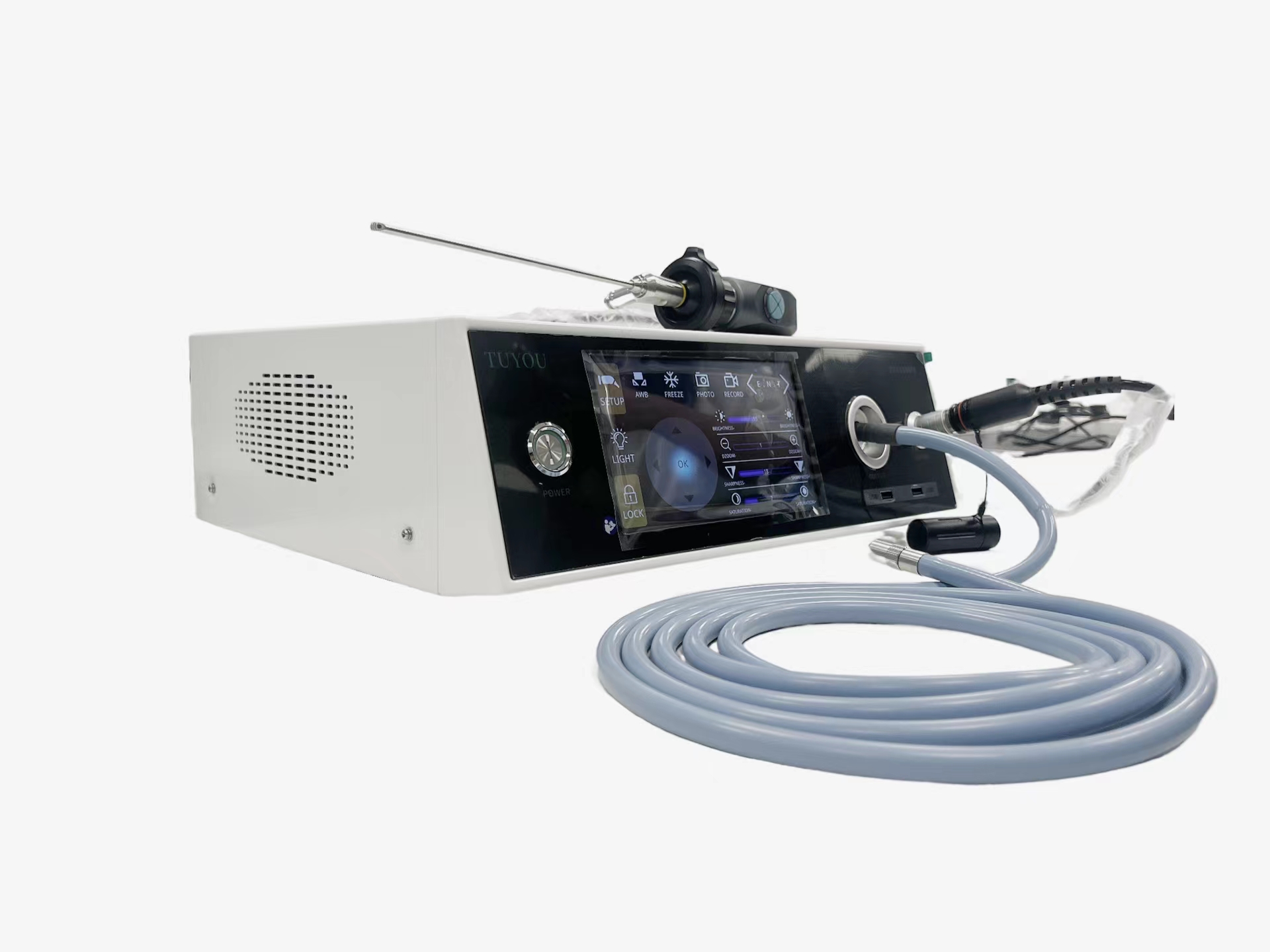 Full HD 1080P ENT Portable Endoscopy Camera With Touchscreen And LED Light Source