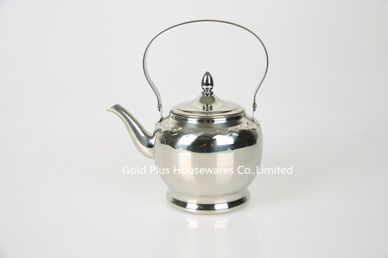 20cm Durable stainless steel water fast boiling kettle silver color kitchen tea kettle double wall hotel water kettle