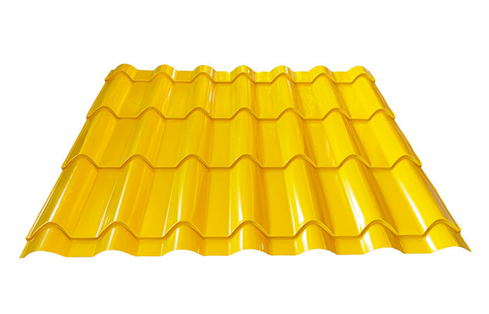 Color Steel Glazed Bamboo Type Roof Tile Roll Forming Machine 3 - 5m / Min