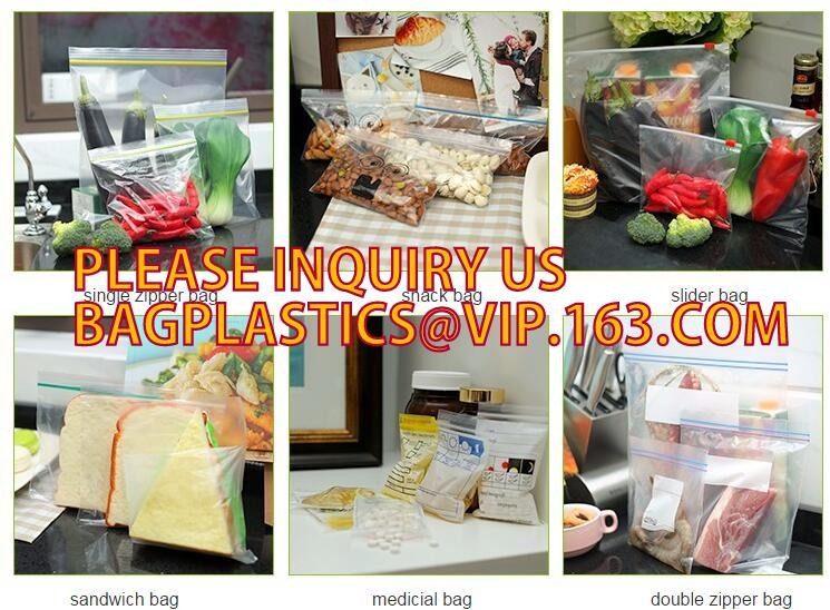 PE double sealed lock good qualtity Strapping bag zipper plastic cheap colorful vacuum bag zip, packaging stand up pouch bev