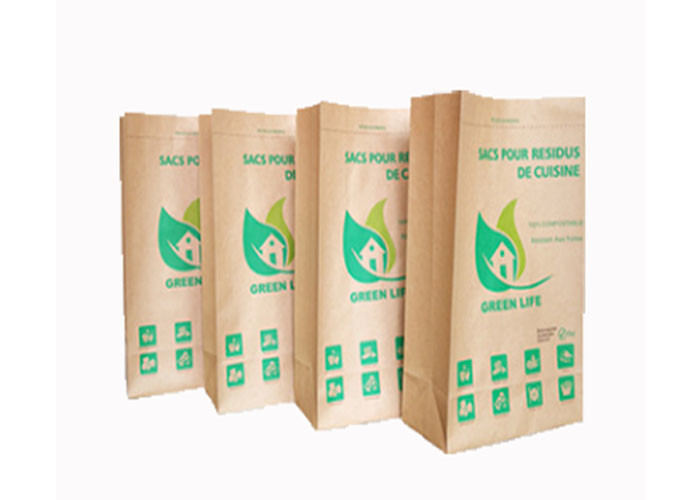 Recycled Heavy Duty Paper Bags 30 Gallon Capacity For Home Garden GMP Standard