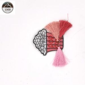 Interesting Pop Corn Iron On Embroidered Patches Funny With Tassels Material