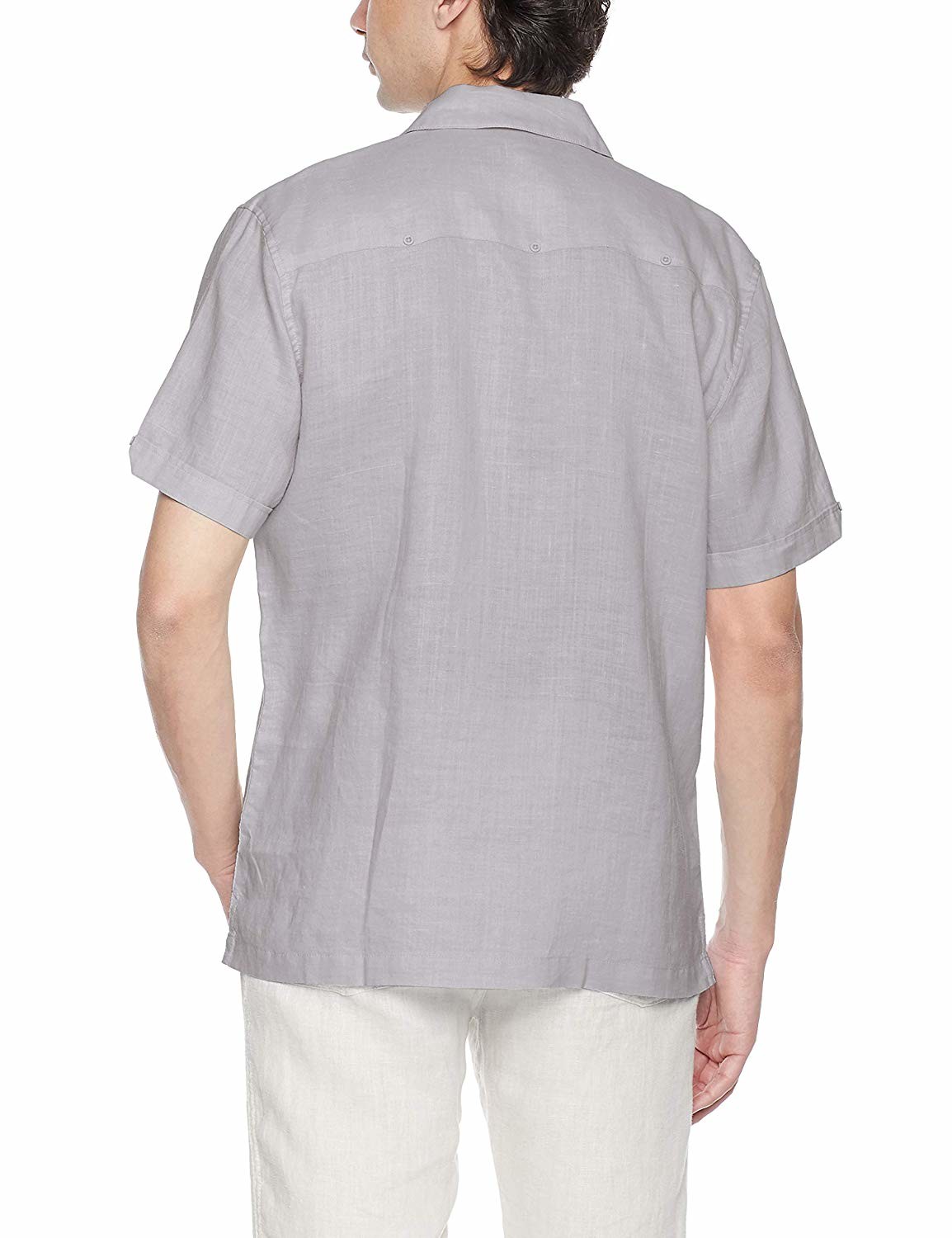 100% Ramie Guayabera Short Sleeve Mens Cuban Shirt Size Xs-Xxxl