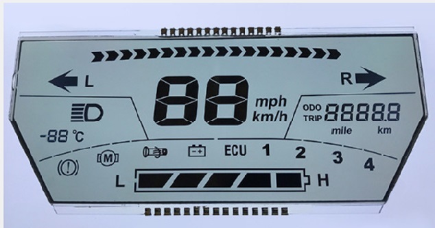 HT1621 4 Digit 7 Segment LCD Display Module FSTN Screen With White Backlight