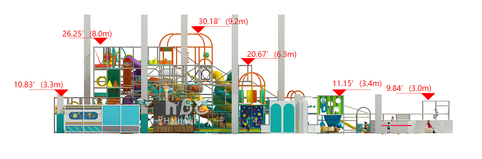 Kids Indoor Play Structure Mechanical Themed for Kindergarten School Amusement
