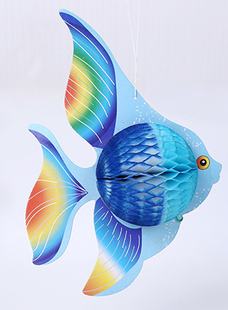 Small fresh element color paper sculpture, small goldfish pattern, paper flowers custom paper crafts