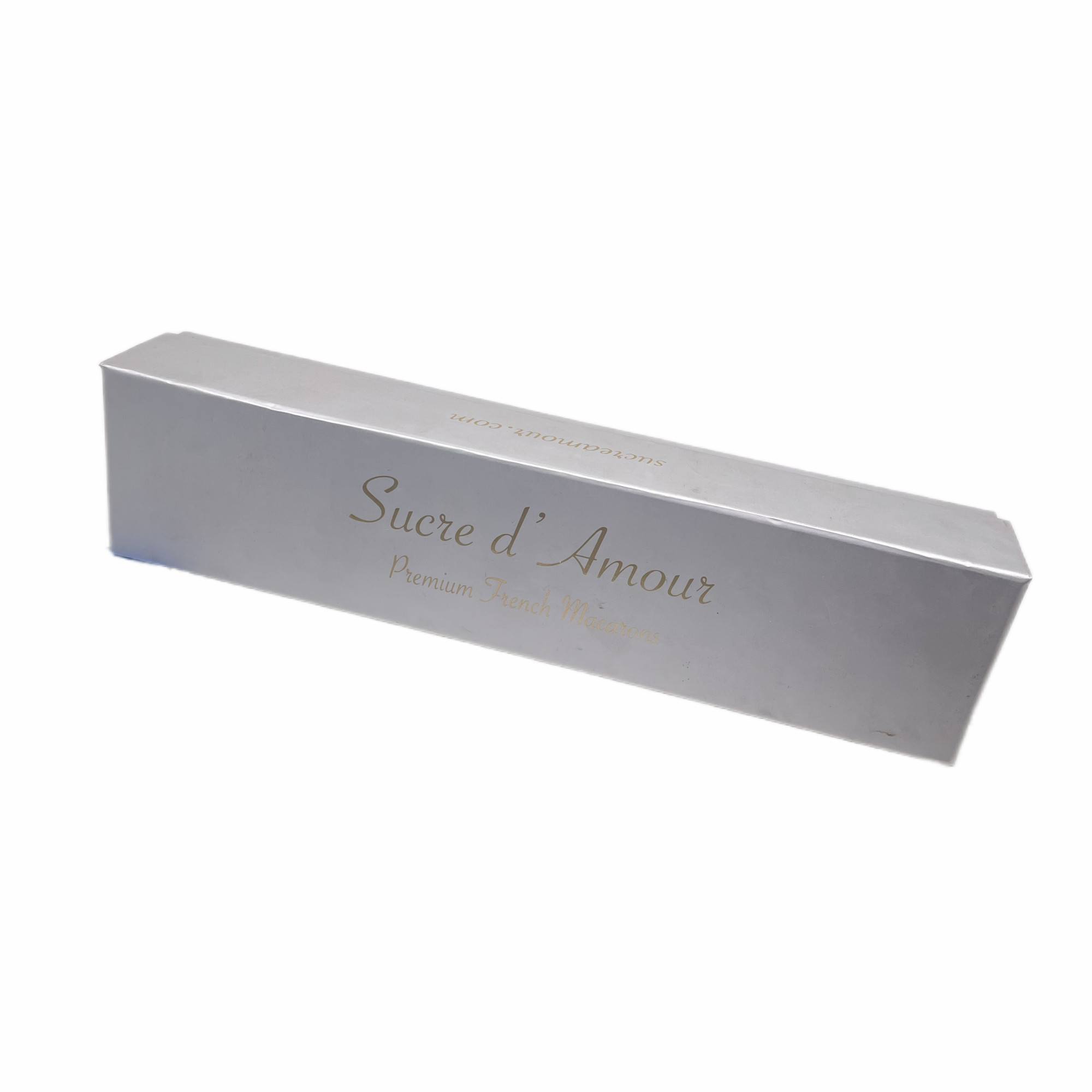 Luxury 12 Pcs Macaron Packaging Silver Kraft Paper Box With Plastic Inner